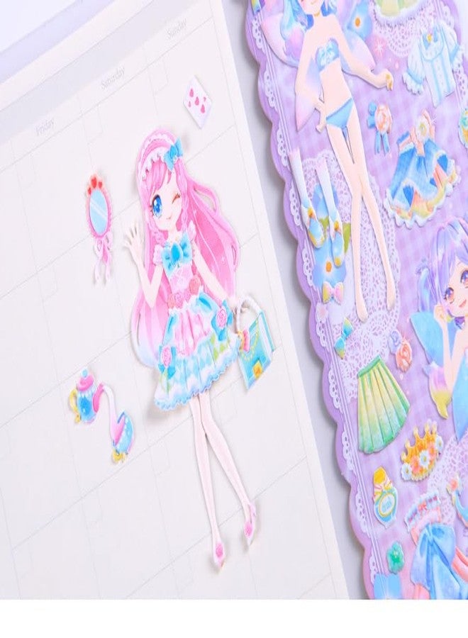 NVF 3D Aroma Princess Puffy Stickers Set for Kids - Cute Fairy Princess Dress-Up Stickers with Accessories for Scrapbooking, Journals, School Projects & DIY Crafts - Image 4